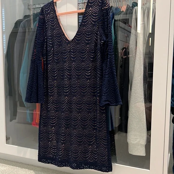 Lilly Pulitzer | Dresses | Navy Blue Crochet Dress | Poshmark Lilly Pulitzer | Dresses | Navy Blue Crochet Dress | Poshmark